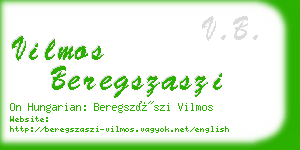 vilmos beregszaszi business card